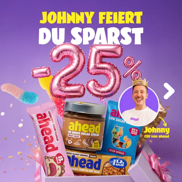 ahead-johnny-s-birthday-bundle-low-sugar-schokoriegel-aufstrich-set image 1