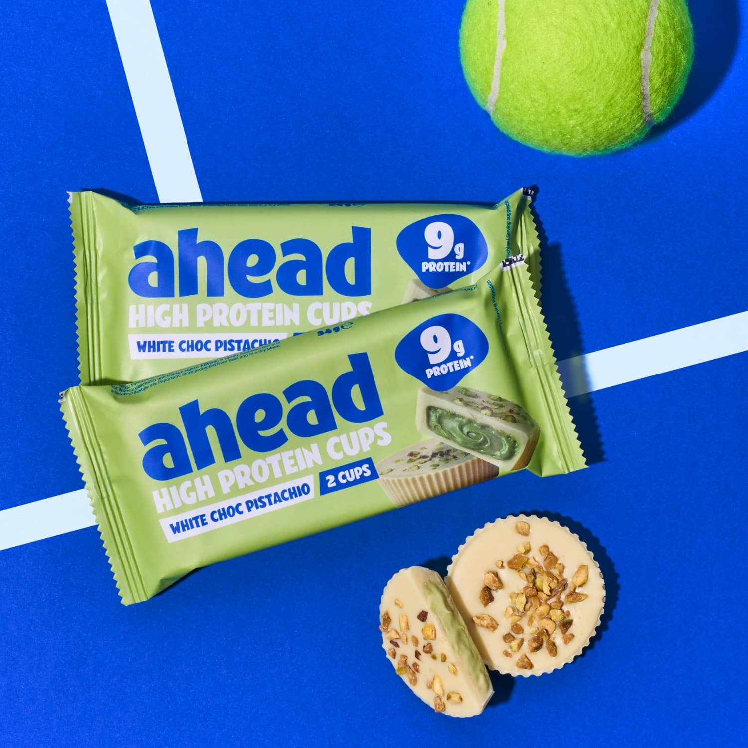 ahead-white-choc-pistachio-protein-nut-butter-cups-mit-erdnussmus-und-milchschok image 5