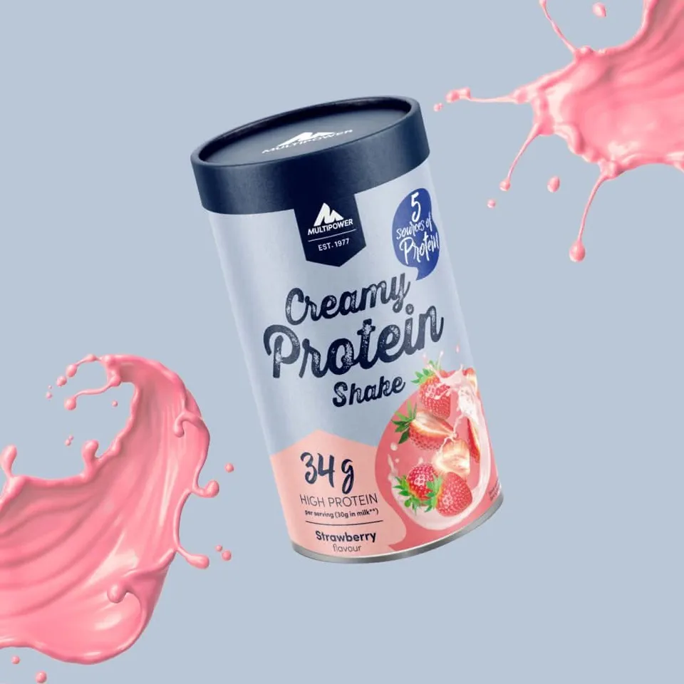 multipower-creamy-protein-pulver-erdbeere-420g image 1