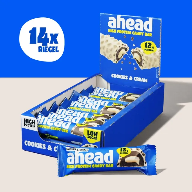 ahead-cookies-cream-eiwitreep-proteinriegel-mit-vanillecreme-und-crispies image 1