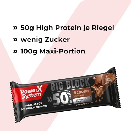 power-system-big-block-schoko-eiwei-riegel-50-g-protein-pro-100-g-riegel-16-x-10 image 8