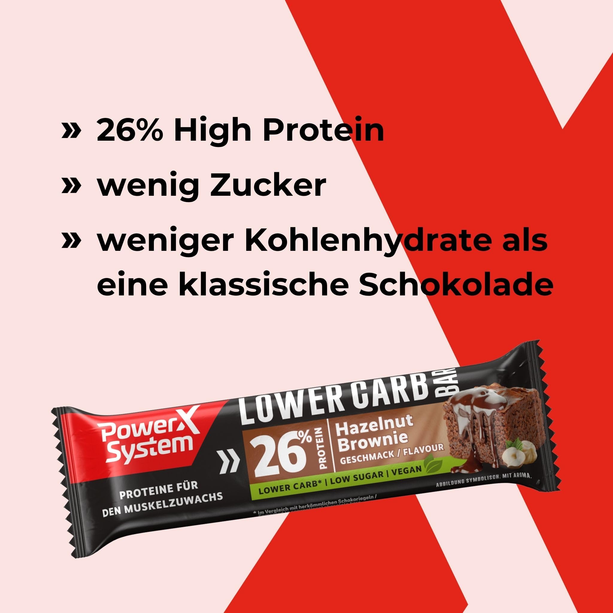 power-system-lower-carb-proteinriegel-hazelnut-brownie-vegan-28x40g image 3