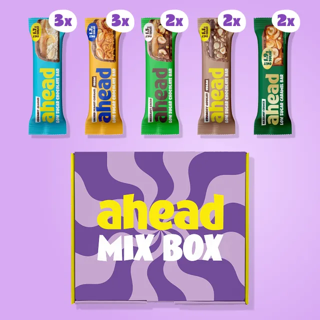 ahead-low-sugar-chocolate-bar-mixbox-12-schokoriegel-mit-bis-zu-90-weniger-zucke image 1