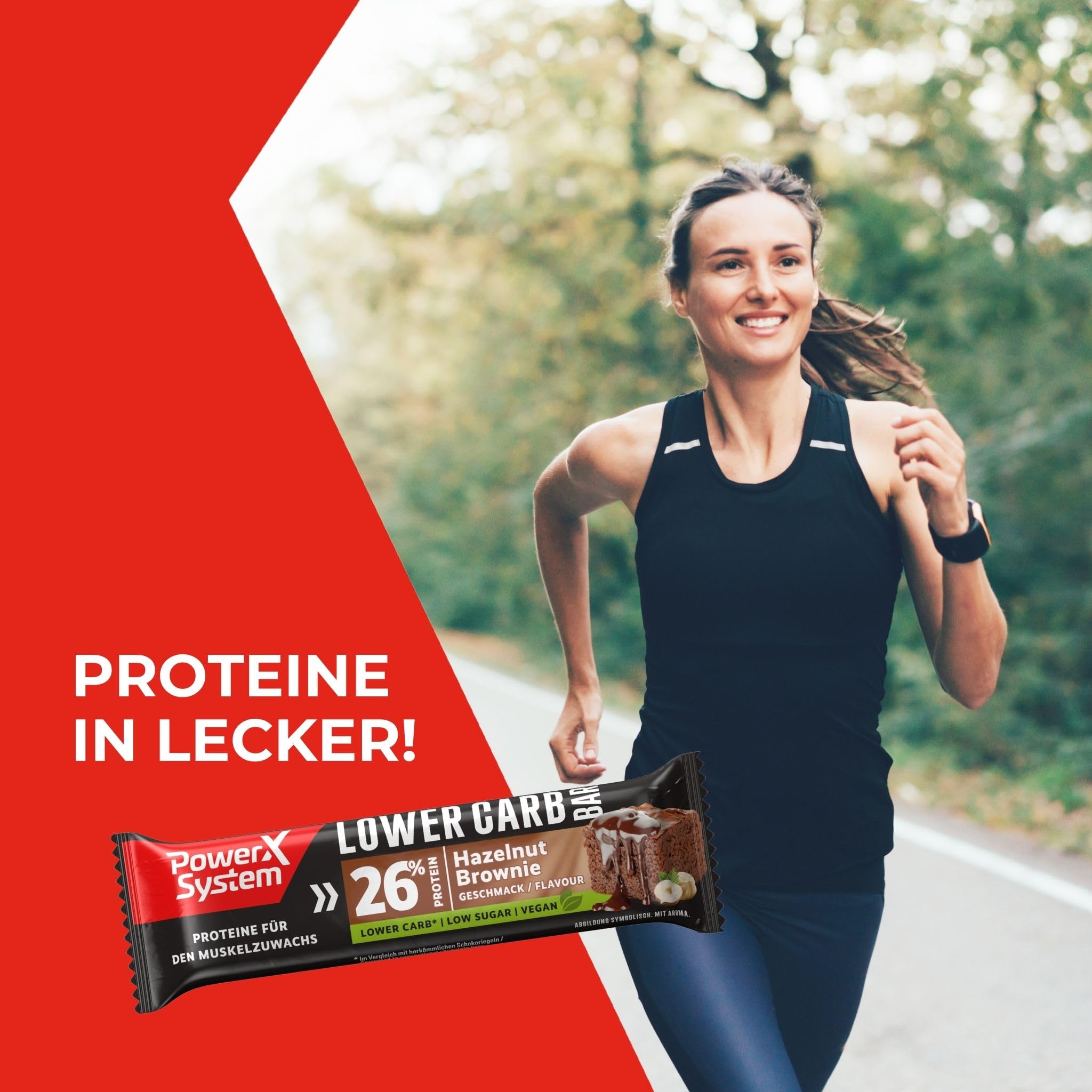 power-system-lower-carb-proteinriegel-hazelnut-brownie-vegan-28x40g image 5