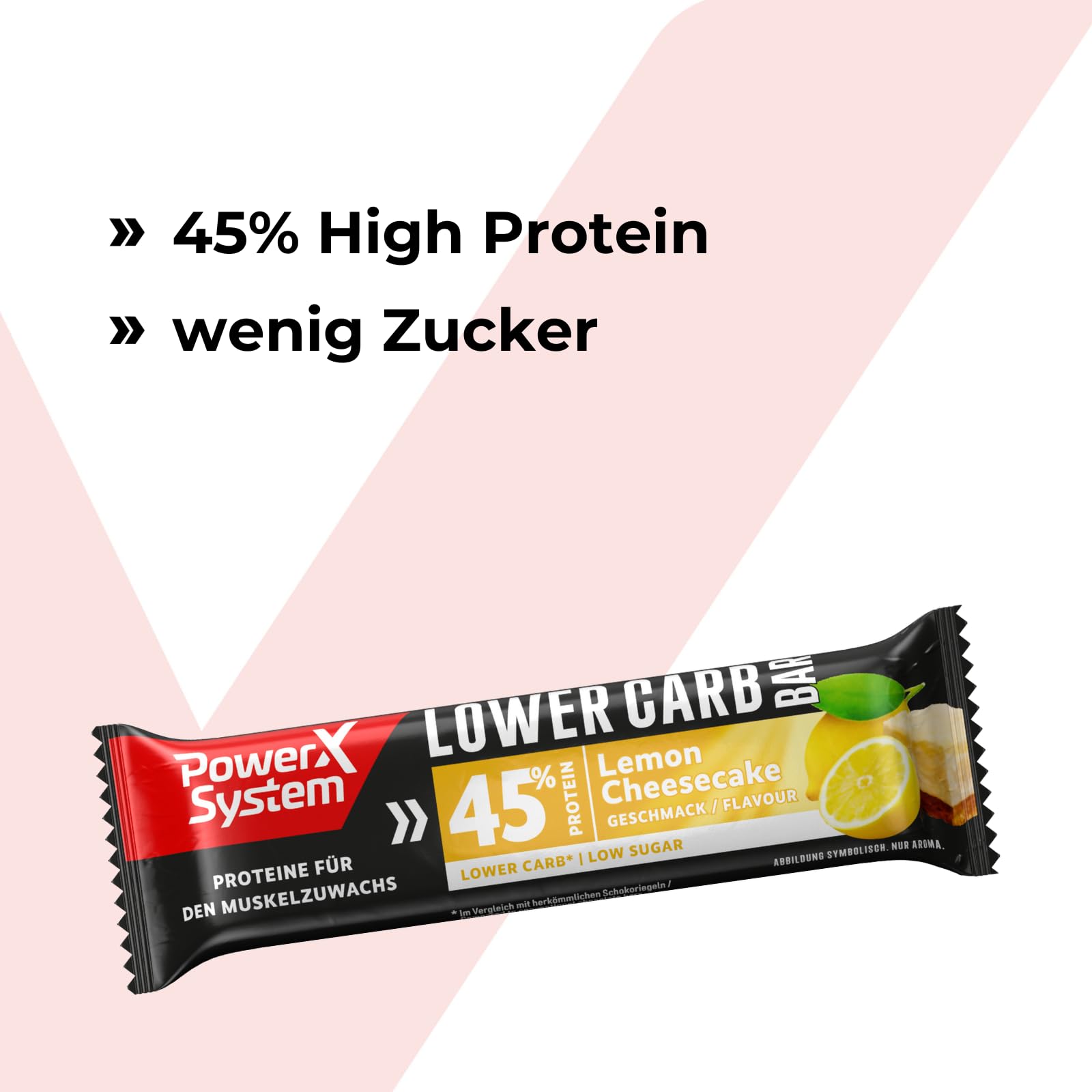 power-system-lower-carb-bar-lemon-cheesecake-28-x-40-g-45-proteinriegel-box image 2