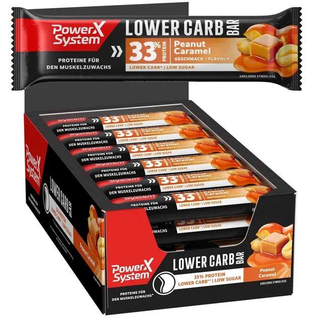 power-system-lower-carb-bar-peanut-caramel-33-protein-18-x-45-g-2 image 1