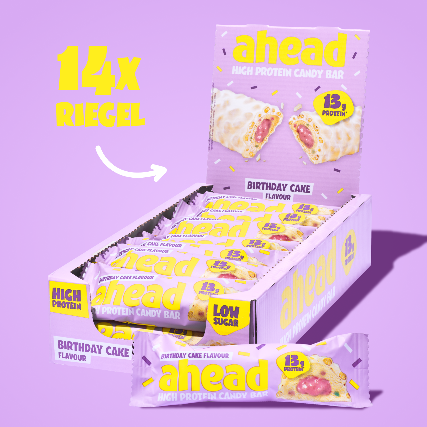 ahead-birthday-cake-proteinriegel-white-chocolate-mit-streuseln-1-6-g-zucker image 1