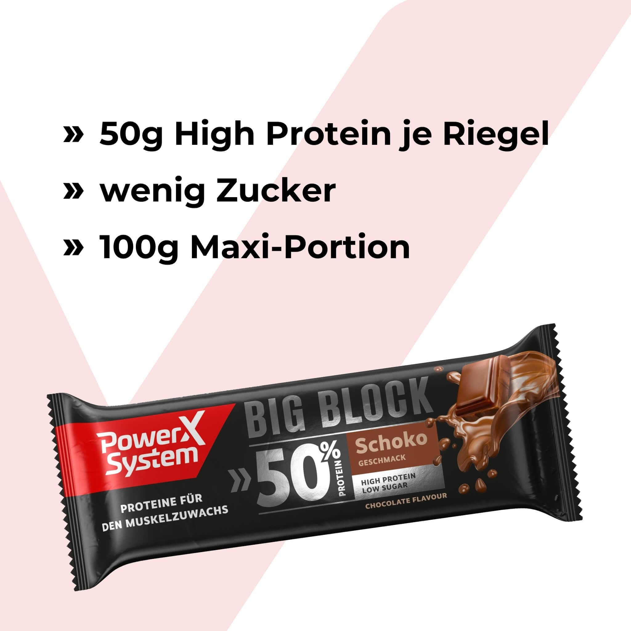 power-system-big-block-schoko-eiwei-riegel-50-g-protein-pro-100-g-riegel-16-x-10 image 2