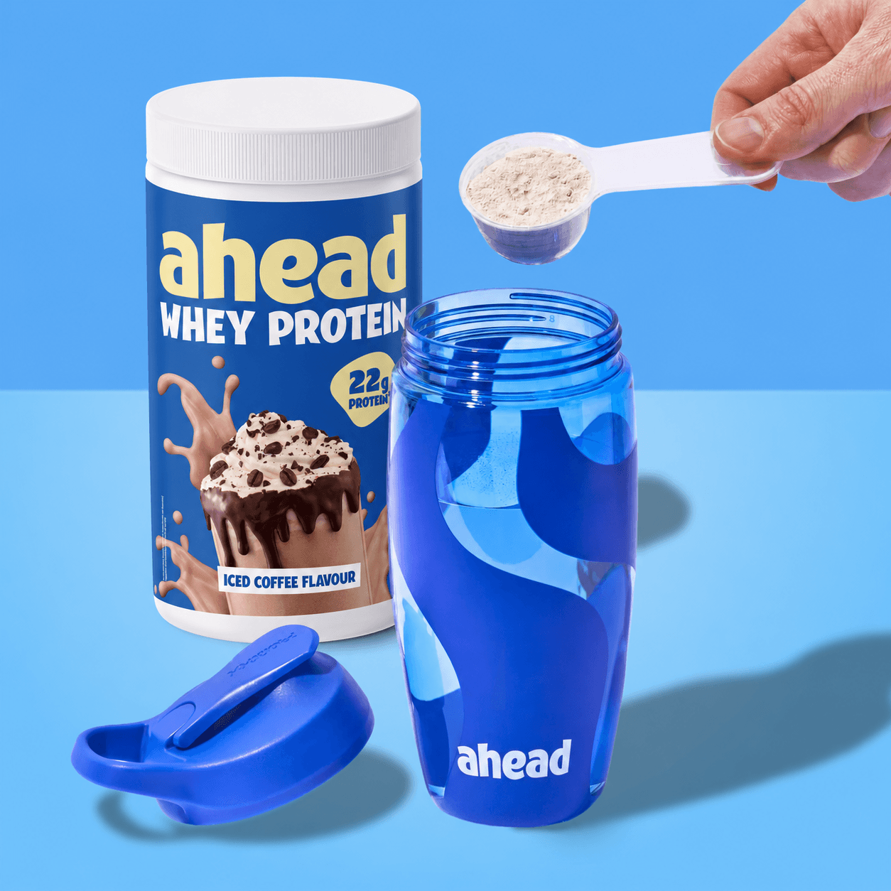 ahead-iced-coffee-whey-protein-blue-shaker-duo-limited-edition image 3