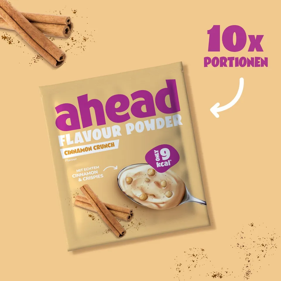 ahead-cinnamon-crunch-flavour-powder-zuckerarmer-geschmackspulver-zusatz-mit-cri image 1