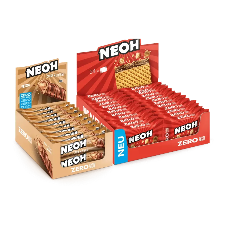 neoh-bestseller-box-waffel-riegel-duo-crisp-n-cream-hazelnut-crunch-ohne-zuckerz image 1