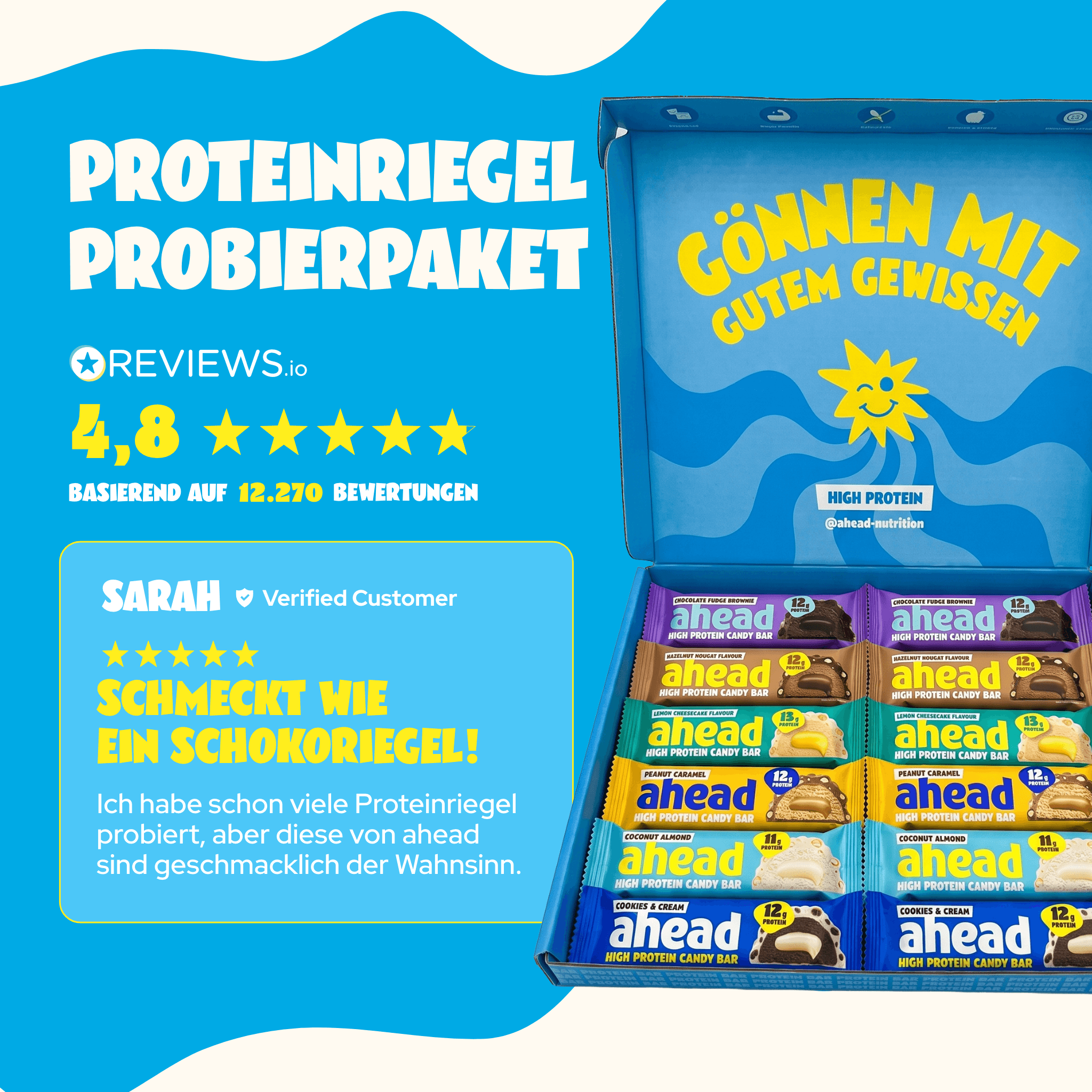 ahead-proteinriegel-probierpaket-6-sorten-high-protein-low-sugar image 6