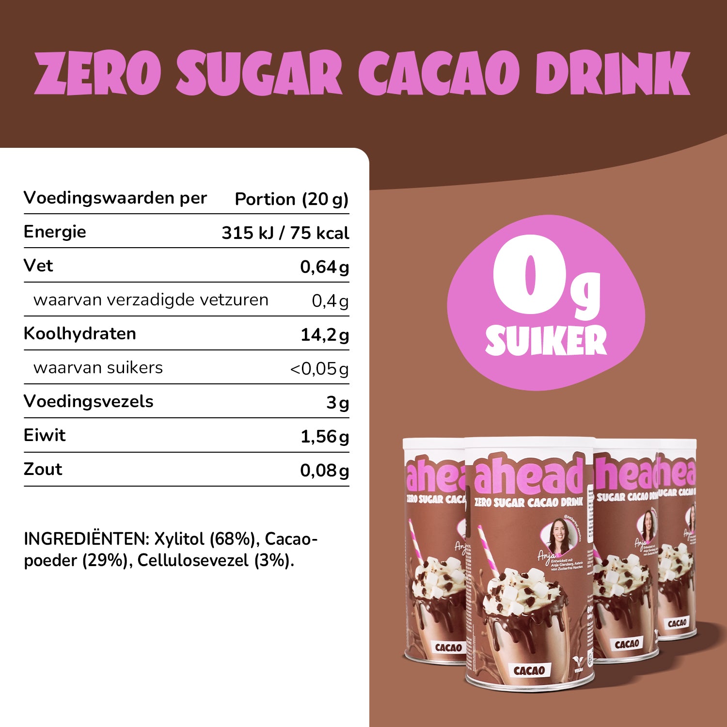 ahead-kakao-pulver-ohne-zucker-1er-pack image 8