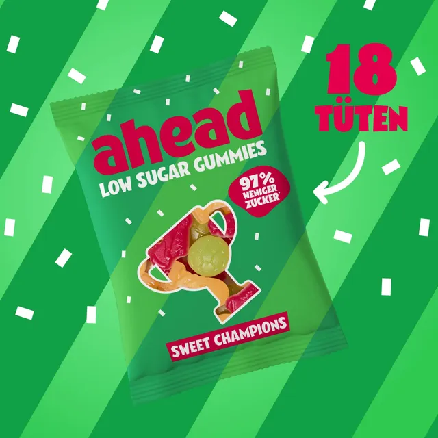 ahead-sweet-champions-low-sugar-fruchtgummis-mit-vanille-schaum-3-sorten image 1