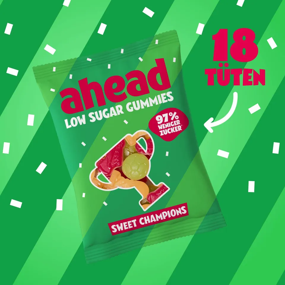 ahead-sweet-champions-low-sugar-fruchtgummis-mit-vanille-schaum-3-sorten image 1