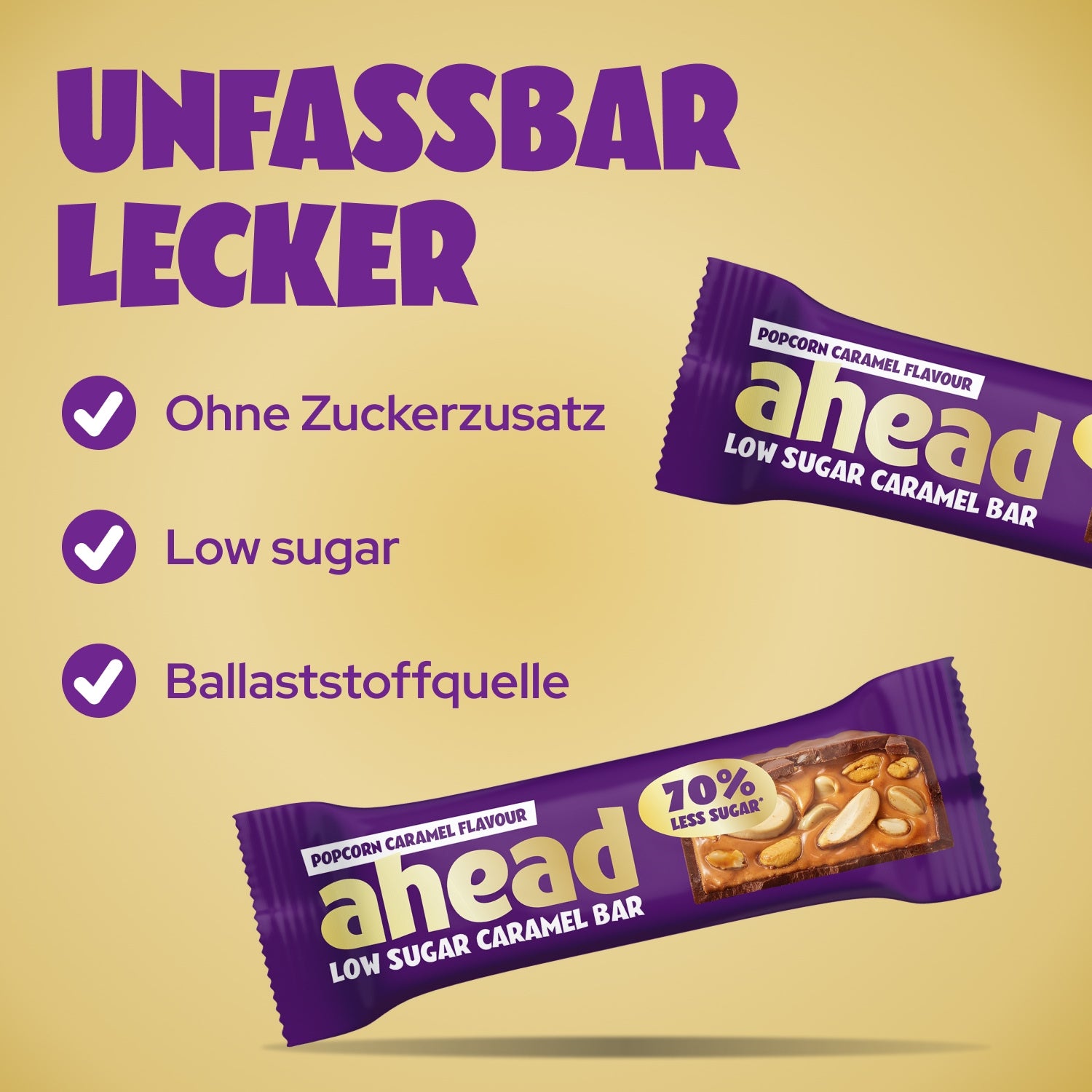 ahead-popcorn-caramel-low-sugar-schokoriegel image 5