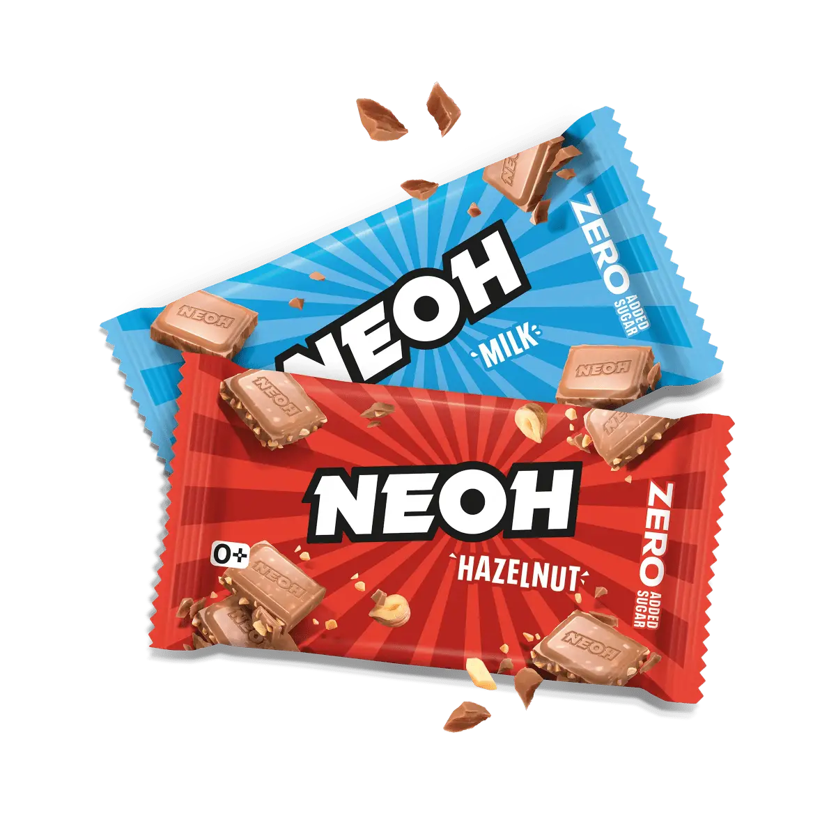 neoh-schoko-probierpaket-haselnuss-milch-schokolade-ohne-zuckerzusatz image 1