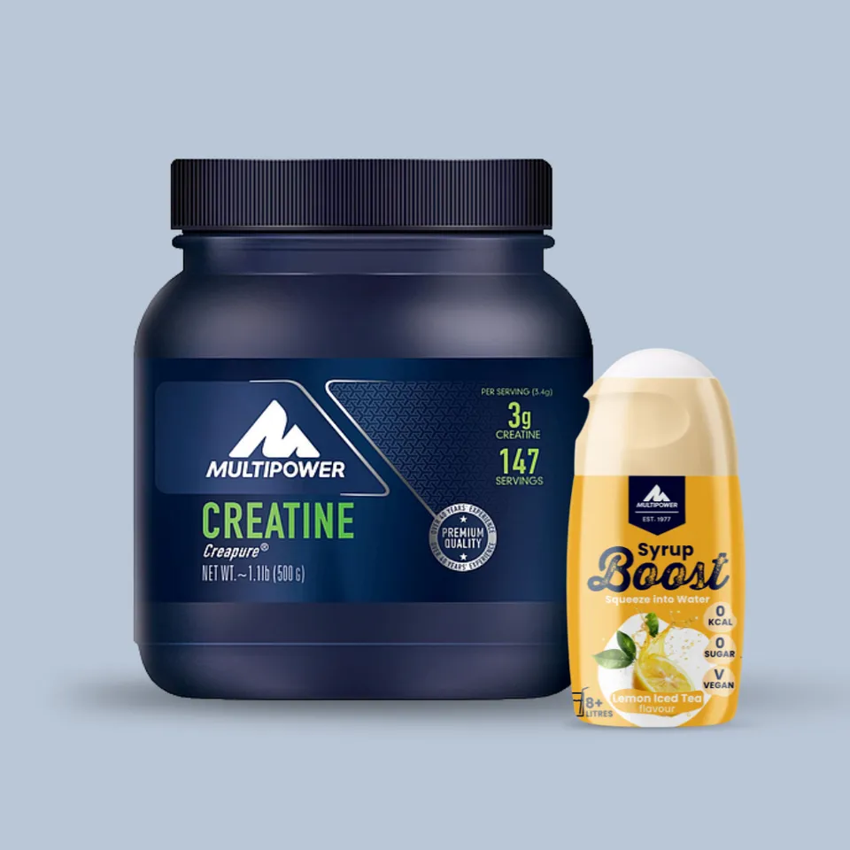 multipower-kreatin-und-boost-flavoured-eistee-zitrone-bundle-500-g-creatine-mono image 1