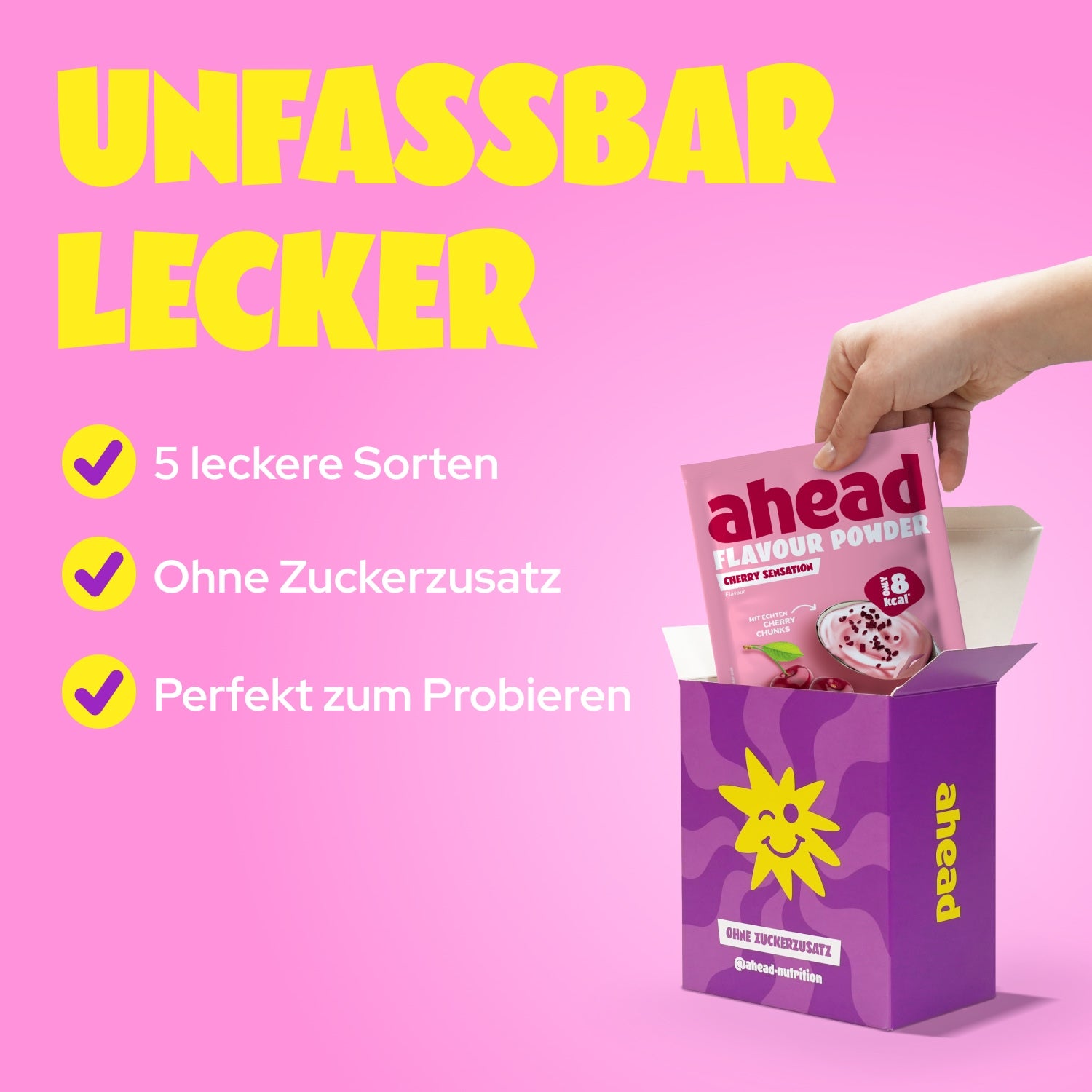 ahead-flavour-powder-probierpaket-5-sorten-vegan-zuckerarm image 2