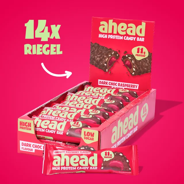 ahead-dark-chocolate-raspberry-proteinriegel image 1