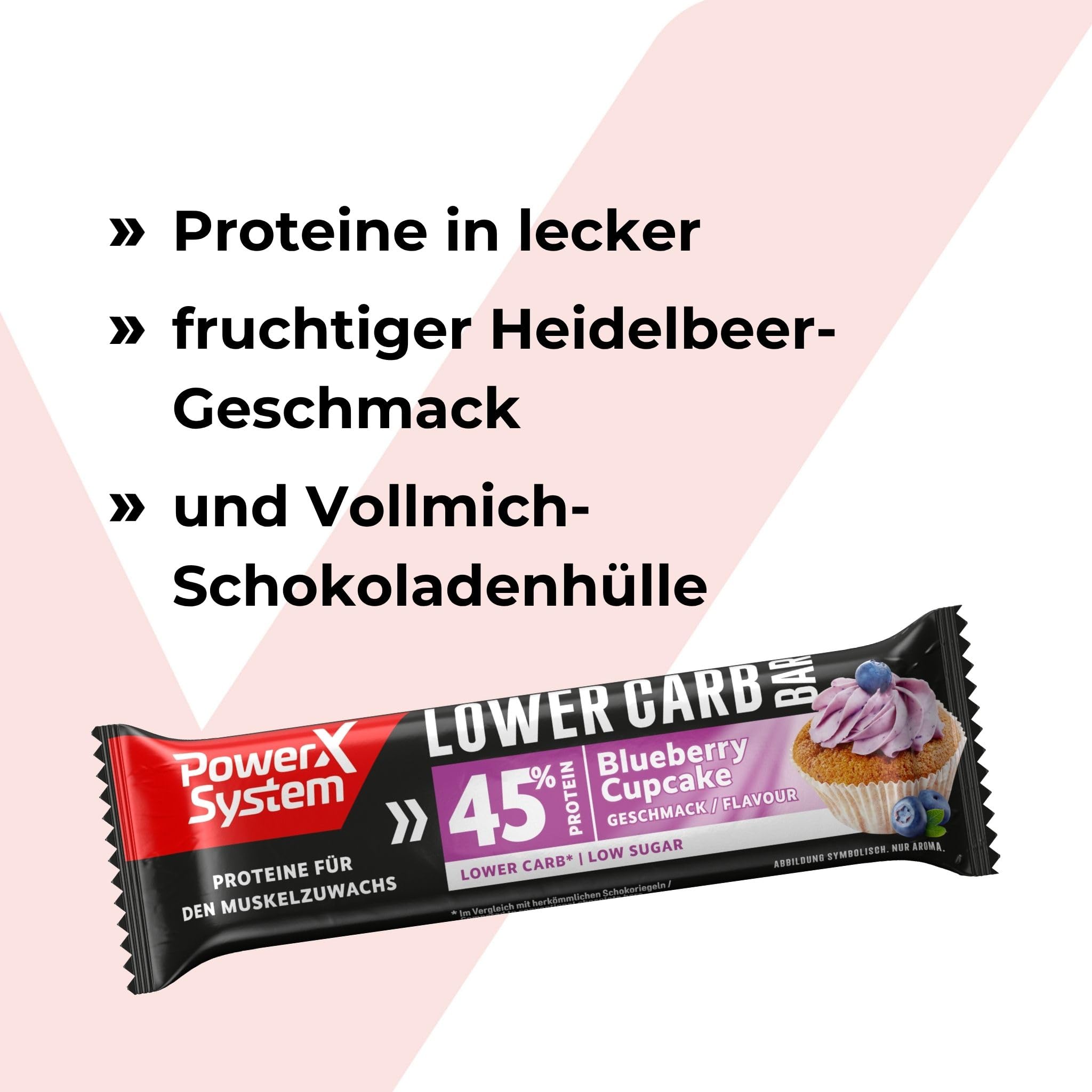 power-system-lower-carb-bar-blueberry-cupcake-28x40g-44-protein image 3