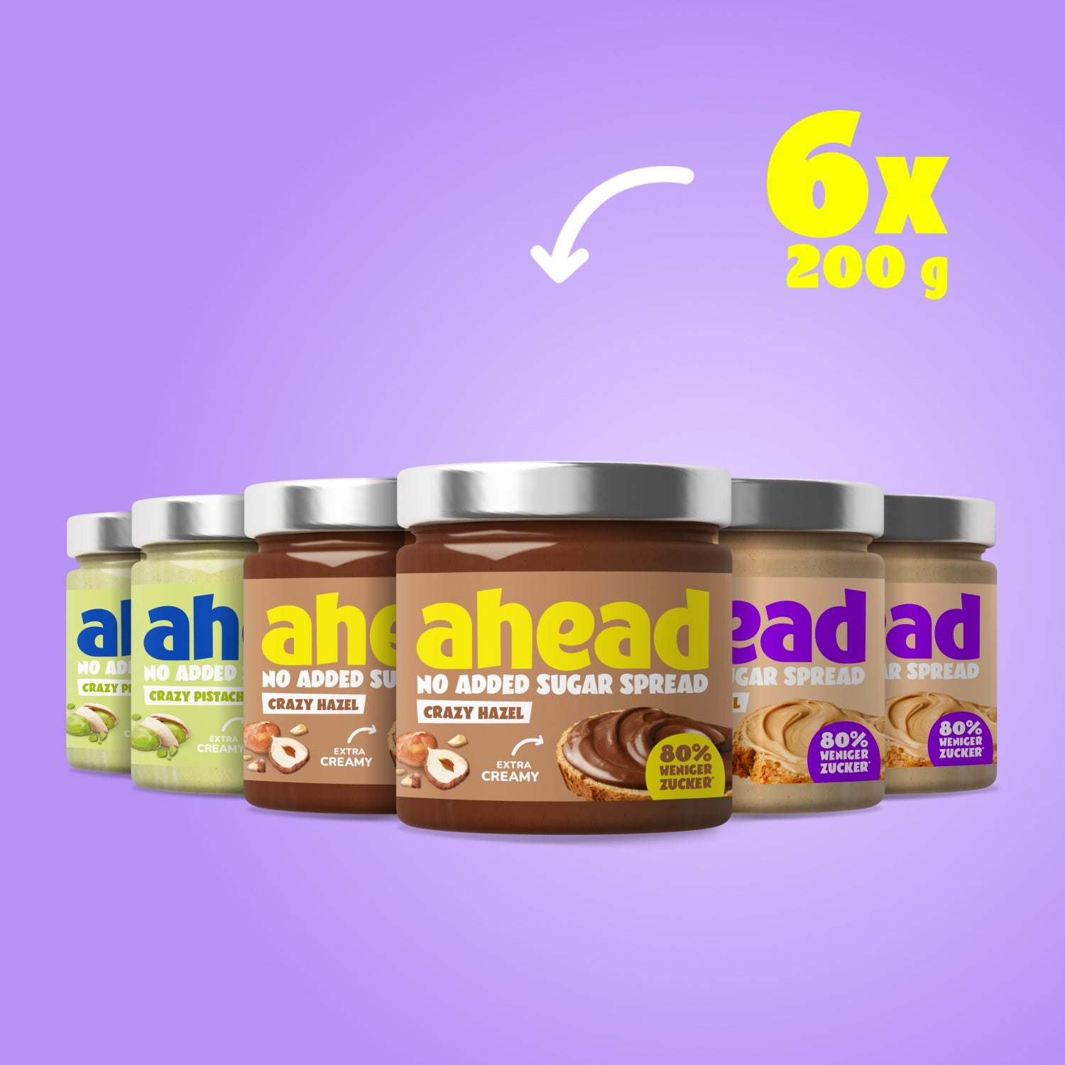 ahead-crazy-nuss-creme-probierpaket-200g-low-sugar-trio-bestseller image 4