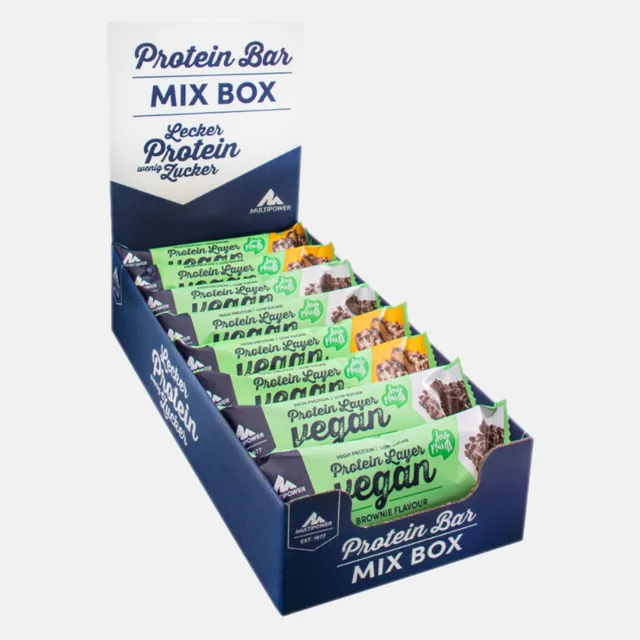 multipower-vegan-protein-layer-mixbox-brownie-peanut-butter-18-riegel image 1