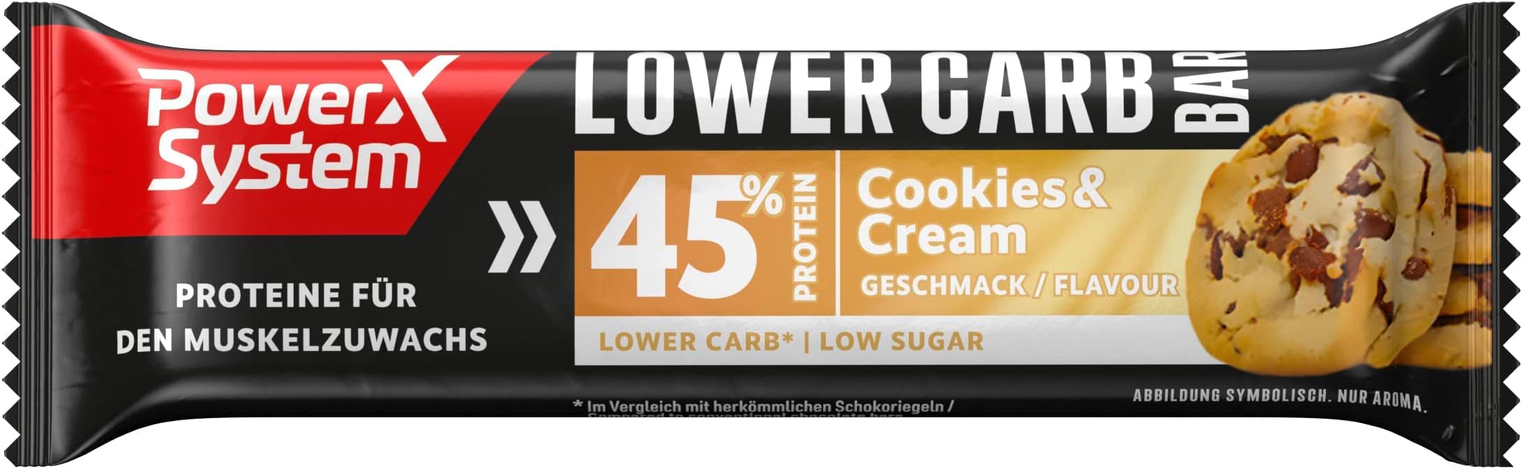 power-system-lower-carb-protein-riegel-cookies-cream-40-g image 3
