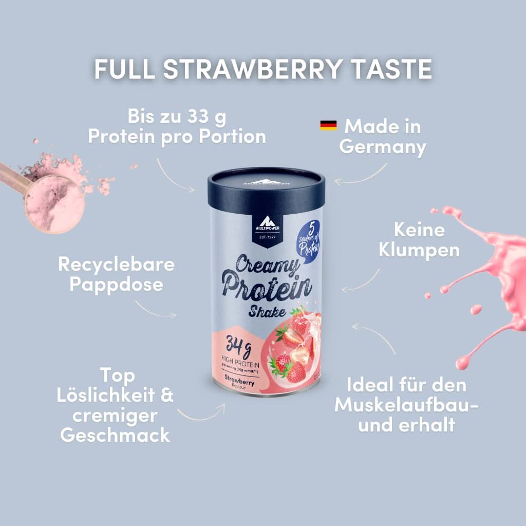 multipower-creamy-protein-pulver-erdbeere-420g image 2