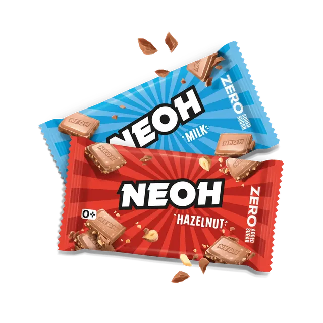 neoh-schoko-probierpaket-haselnuss-milch-schokolade-ohne-zuckerzusatz image 1