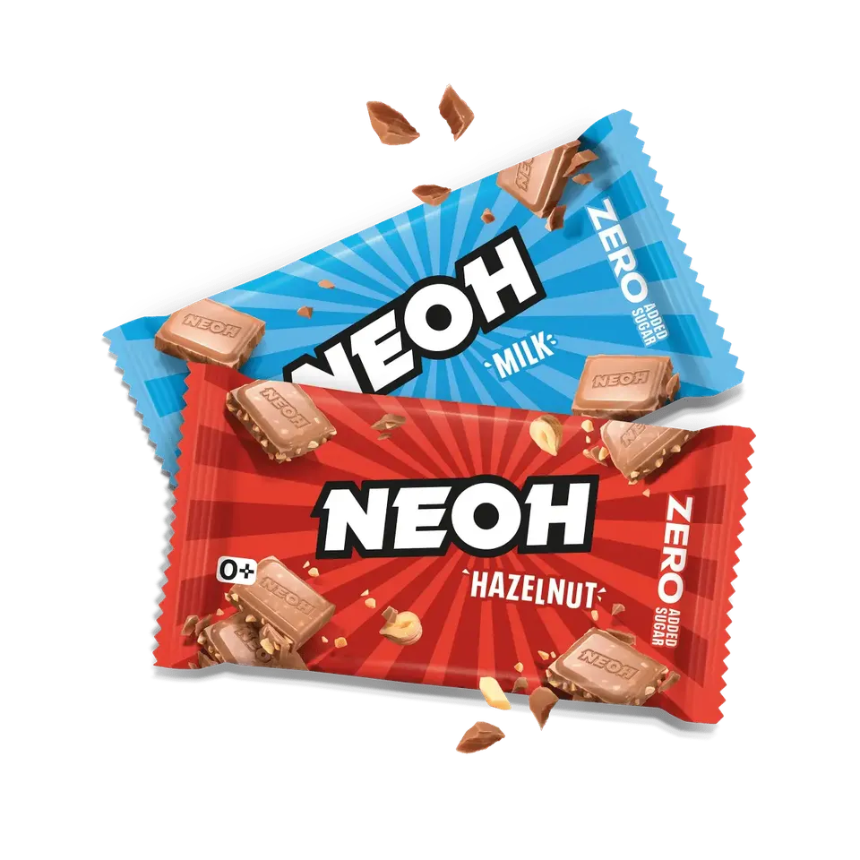 neoh-schoko-probierpaket-haselnuss-milch-schokolade-ohne-zuckerzusatz image 1