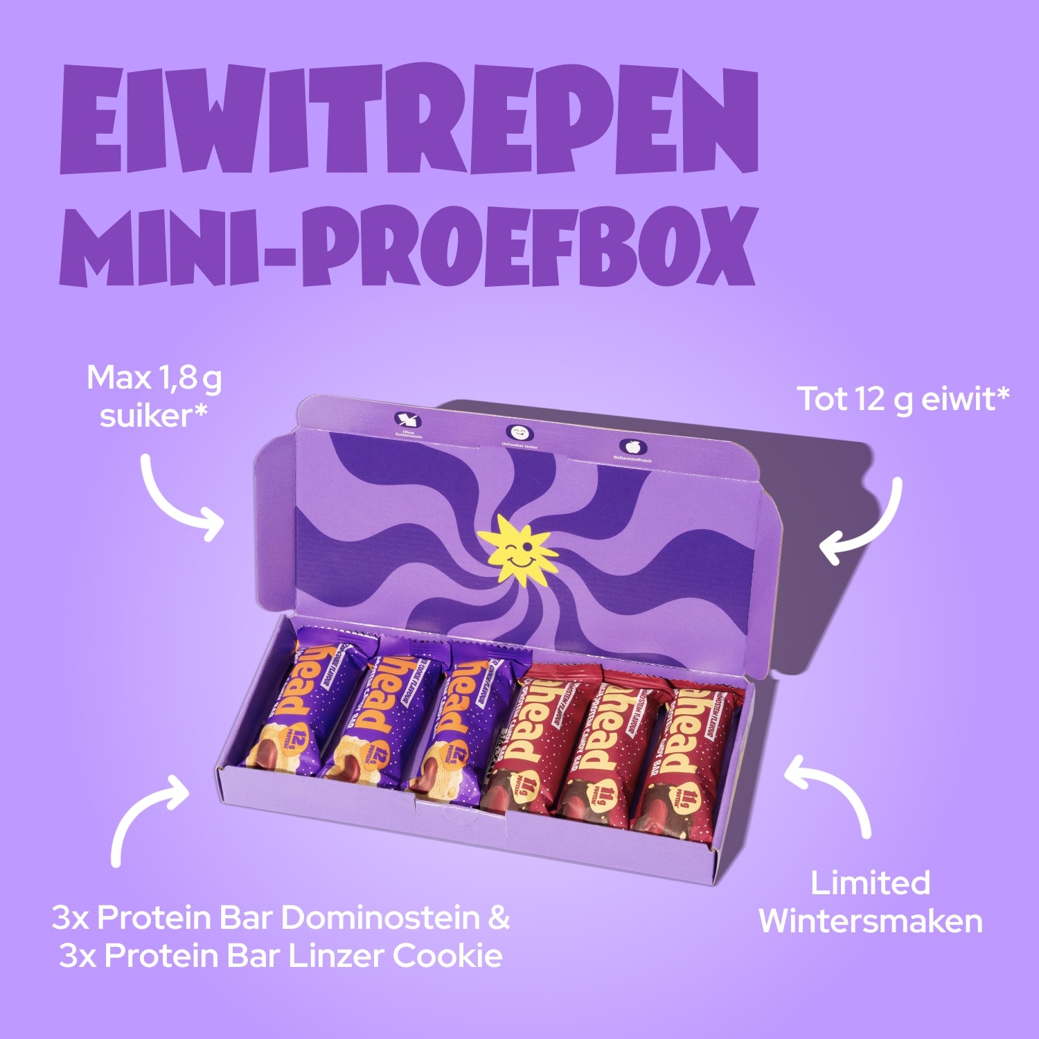 ahead-proteinriegel-mini-probierpaket-dominostein-linzer-cookie image 4