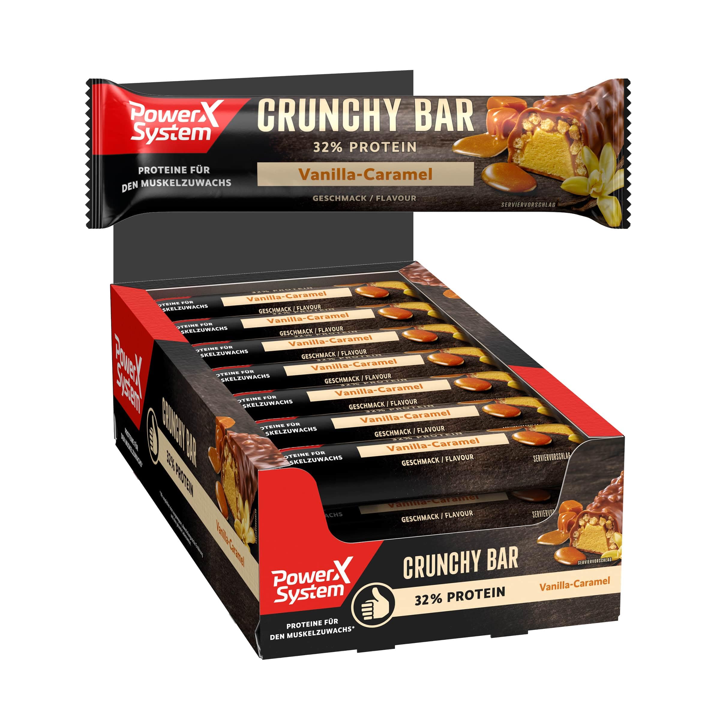 power-system-crunchy-bar-proteinriegel-vanilla-caramel-21-x-45-g image 1