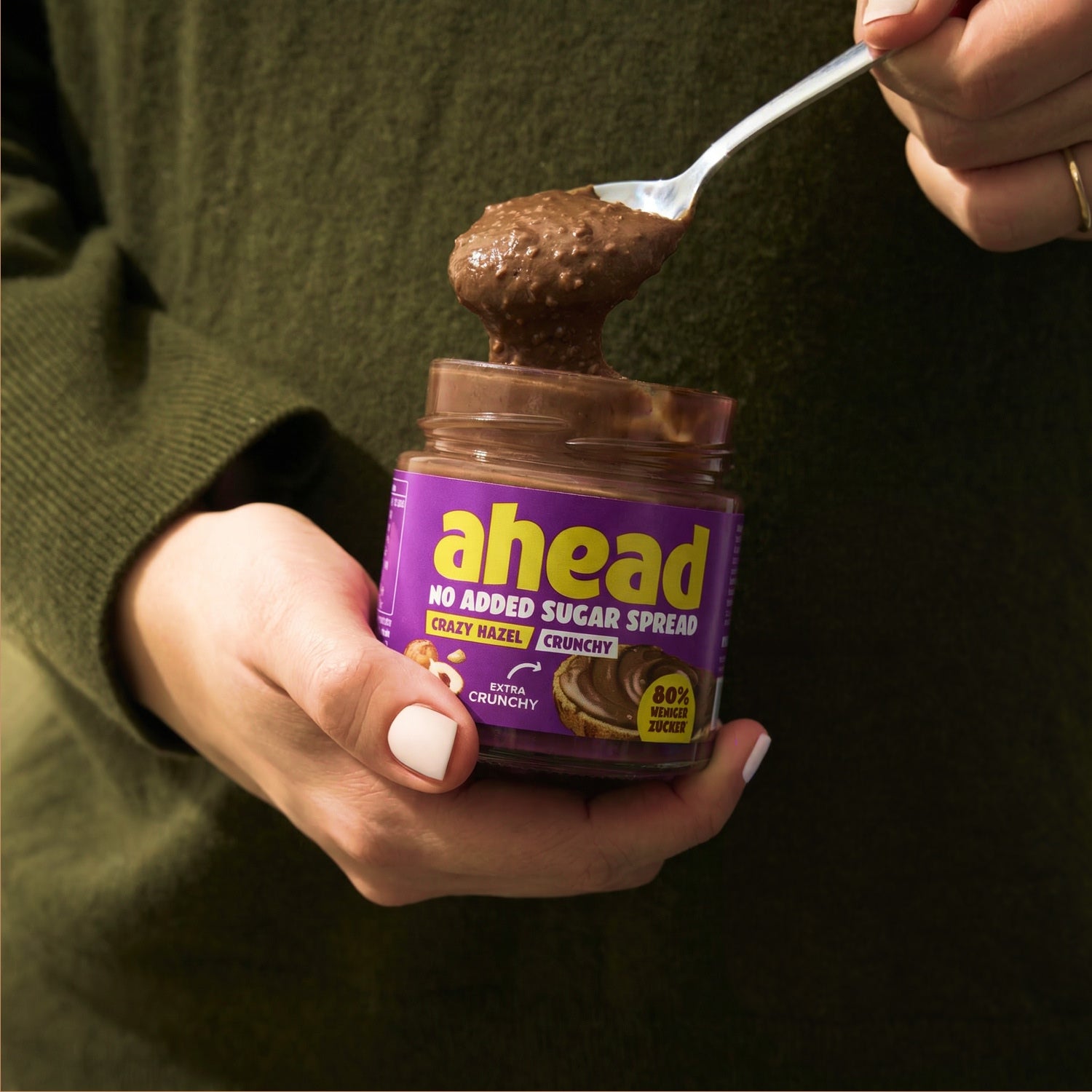 ahead-crazy-hazel-crunchy-200g-low-sugar-nusscreme-mit-knusprigen-haselnussst-ck image 3
