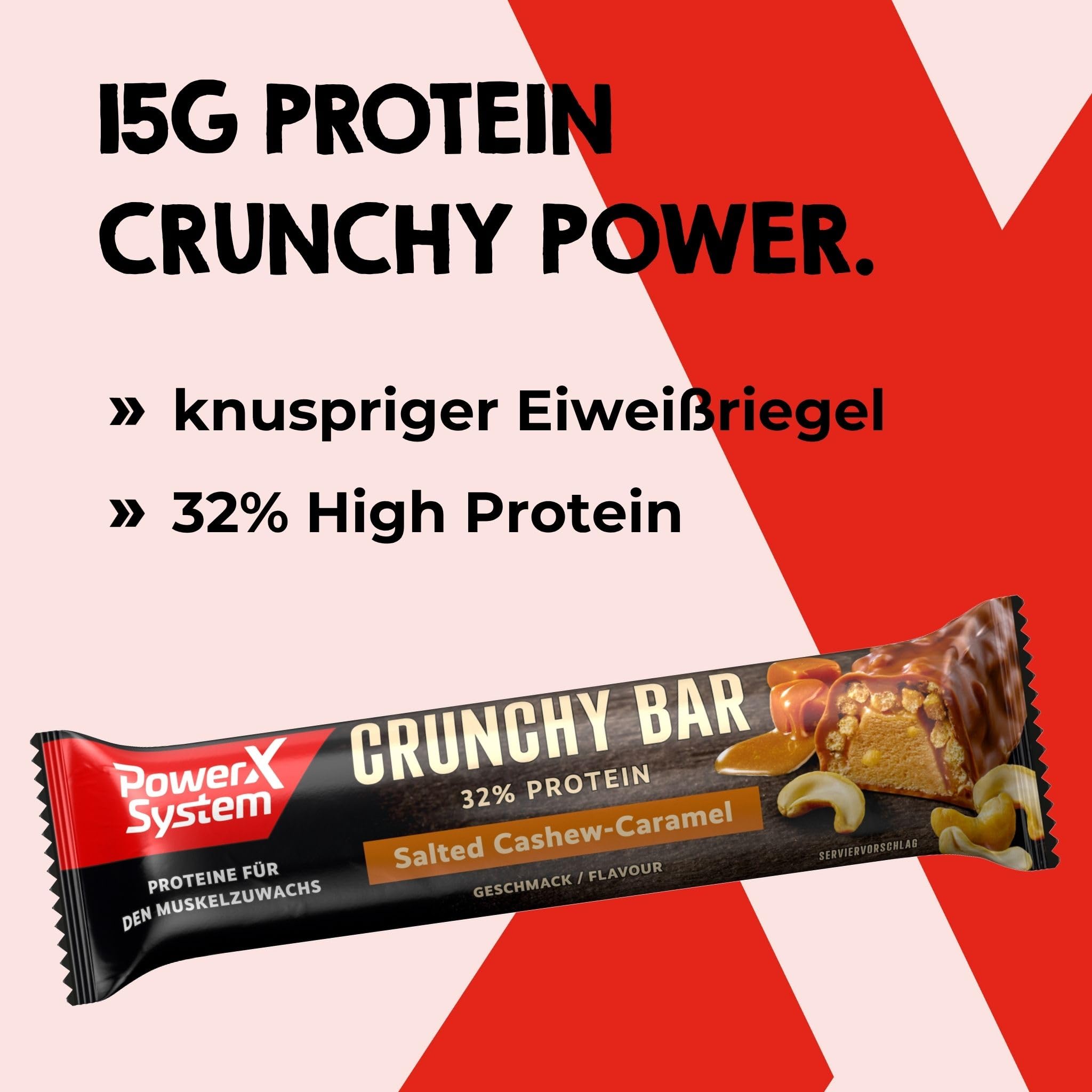 power-system-crunchy-bar-proteinriegel-salted-cashew-caramel-21-x-45-g image 2