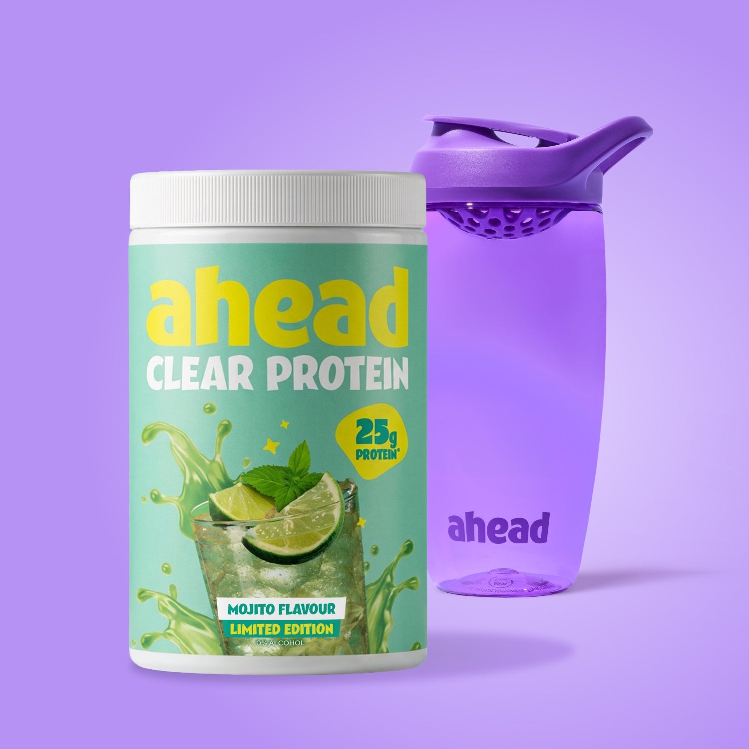 ahead-mojito-shaker-duo-clear-whey-protein-limette-minze-shaker image 1