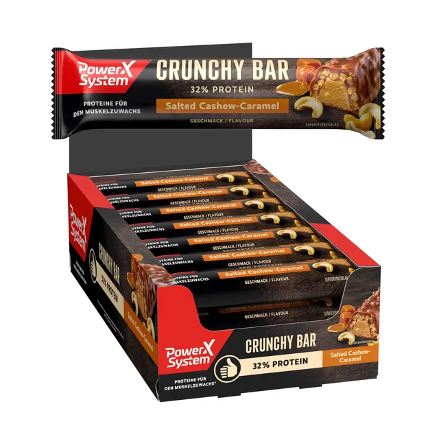 power-system-crunchy-bar-proteinriegel-salted-cashew-caramel-21-x-45-g image 1