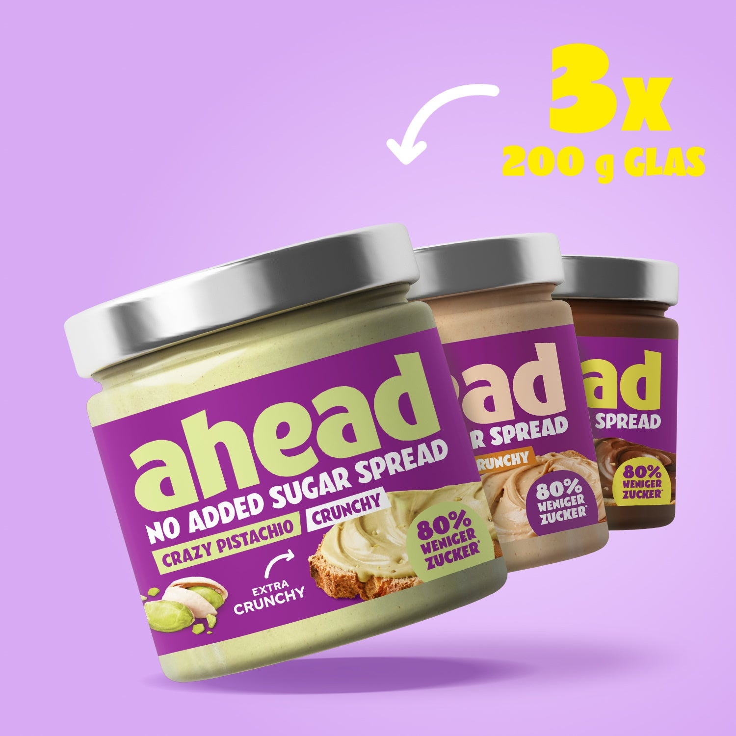 ahead-crunchy-crazy-nuss-creme-probierpaket-200g-3-sorten-mit-echten-nussst-ckch image 1