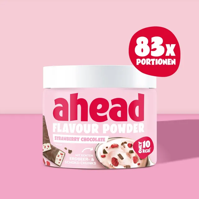 ahead-strawberry-chocolate-flavour-powder-zuckerarmes-geschmackspulver-mit-erdbe image 1