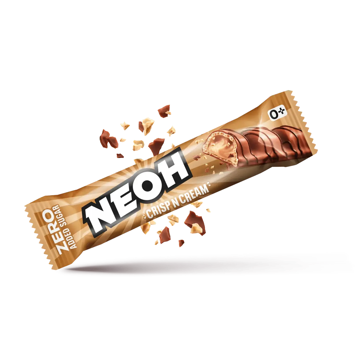 neoh-crisp-n-cream-waffel-knusprige-waffel-mit-51-haselnusscreme-ohne-zuckerzusa image 1