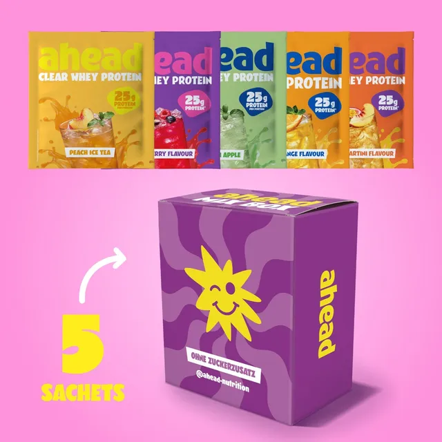 ahead-clear-whey-probierpaket-5-sorten-zuckerfrei image 1