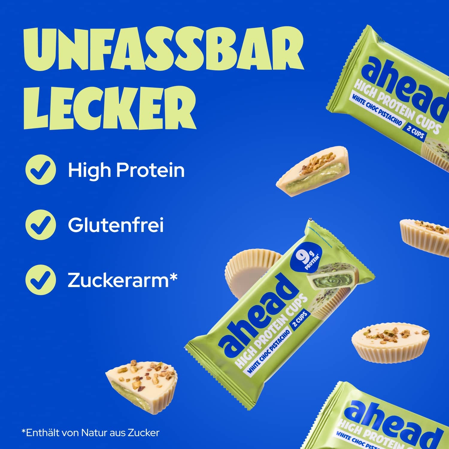 ahead-white-choc-pistachio-protein-nut-butter-cups-mit-erdnussmus-und-milchschok image 2