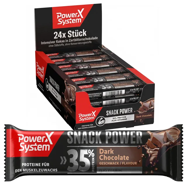 power-system-snack-power-dark-chocolate-proteinriegel-24-x-45-g image 1