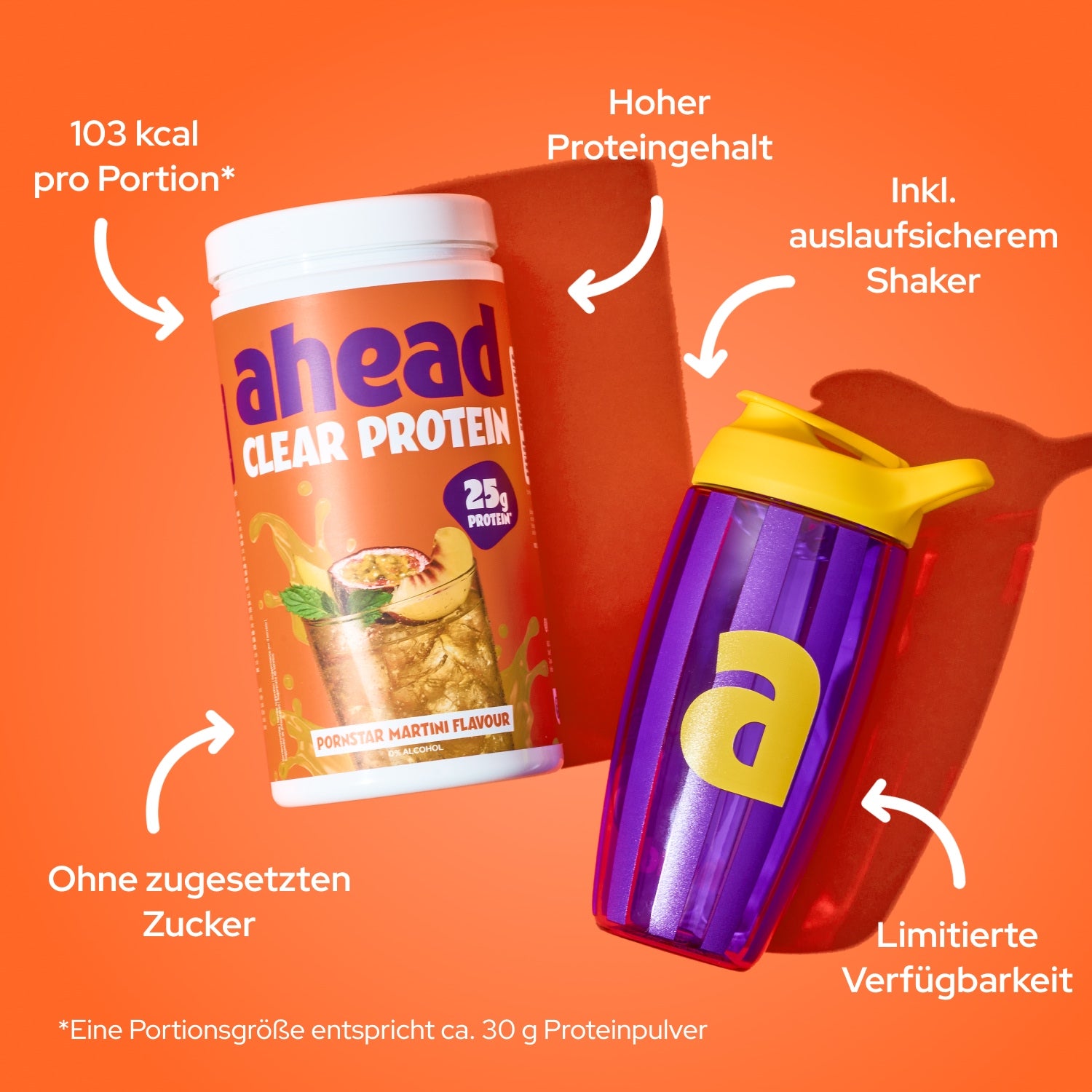 ahead-pornstar-shaker-duo-clear-whey-protein-passionsfrucht-vanille-25g-protein- image 2