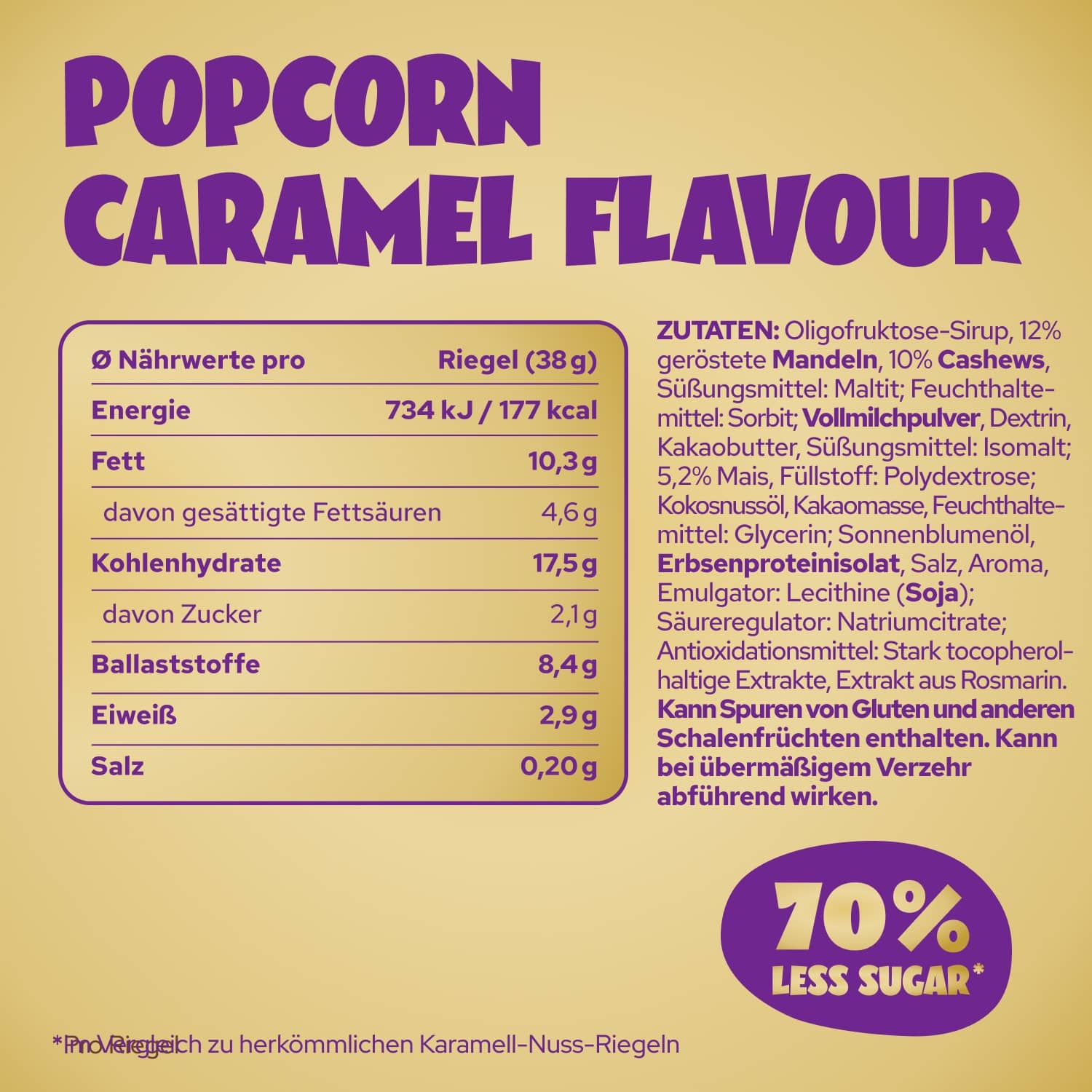 ahead-popcorn-caramel-low-sugar-schokoriegel image 7