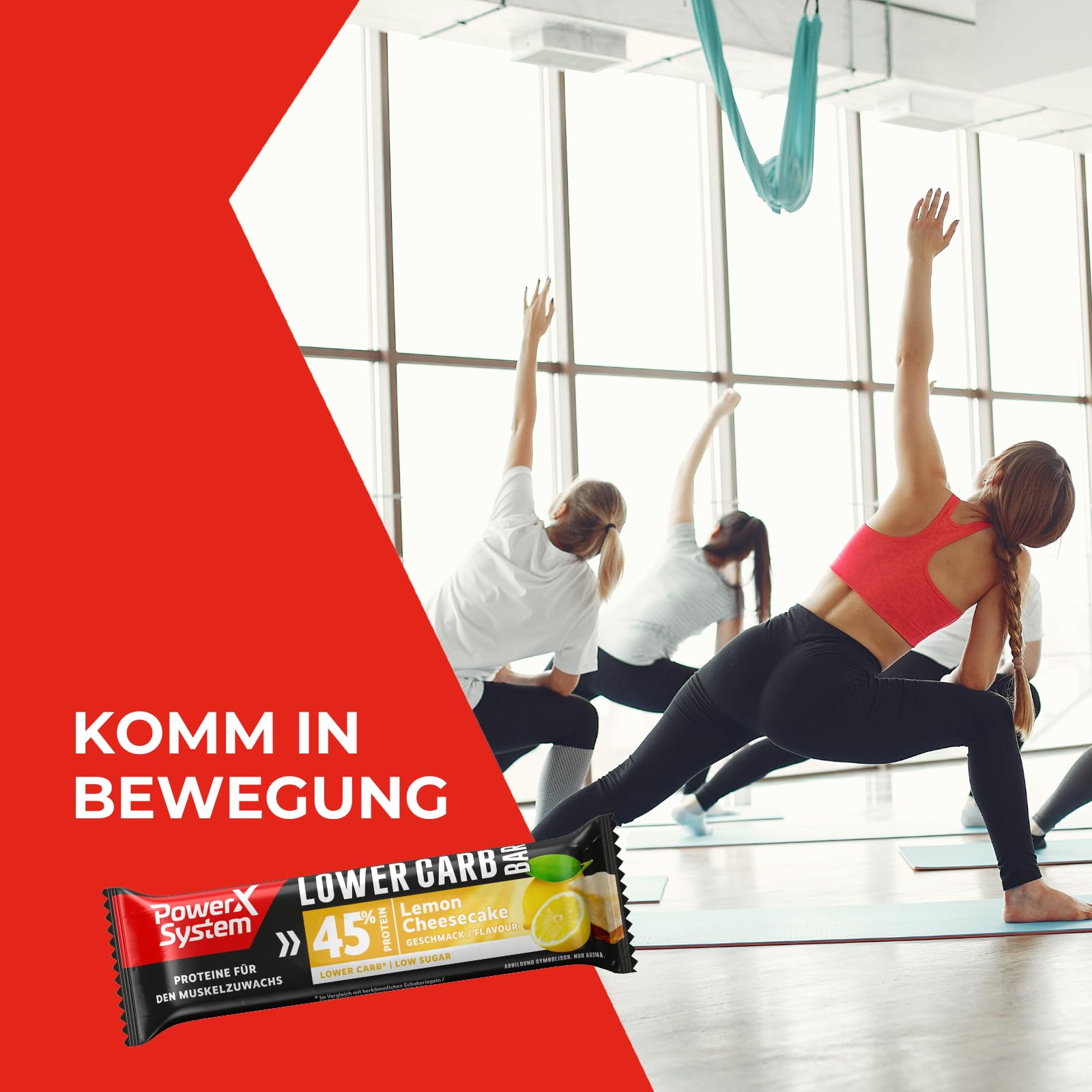 power-system-lower-carb-bar-lemon-cheesecake-28-x-40-g-45-proteinriegel-box image 4