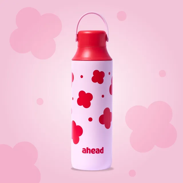ahead-thermosflasche-flower-500ml-edelstahl-auslaufsicher-bpa-frei image 1