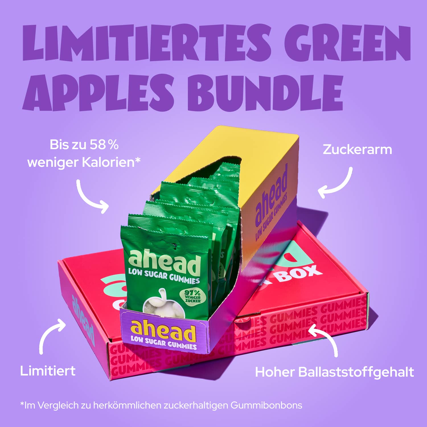 ahead-limited-green-apples-bundle-12-t-ten-low-sugar-gummib-rchen-extra-tray image 2