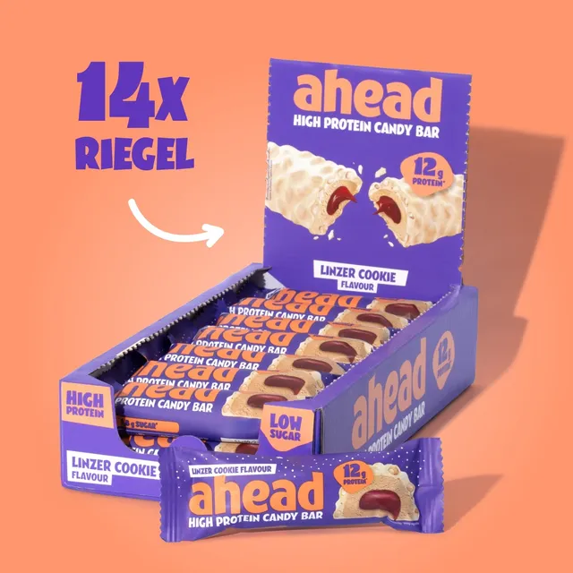ahead-linzer-cookie-flavour-proteinriegel-ohne-zuckerzusatz image 1