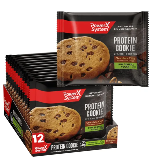 power-system-protein-cookie-chocolate-chip-vegan-12x50g image 1